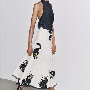 Zara ZW Collection Printed Midi-Skirt | NWT | Size L
